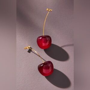 ‼️RARE‼️🎸ANTHROPOLOGIE🎸🔥NWT🔥Cherry Drop Earrings